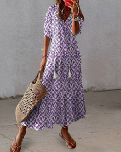 Sophie - Boho Vintage V-Neck Summer Dress