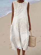 Georgia - Casual Printed Round Neck Sleeveless Dress