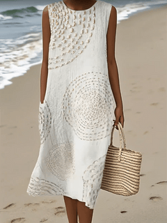 Georgia - Casual Printed Round Neck Sleeveless Dress