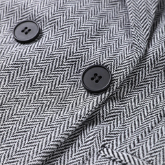 Ivonna - Elegant Fishbone Pattern 3-Piece Suit