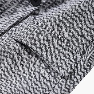 Ivonna - Elegant Fishbone Pattern 3-Piece Suit