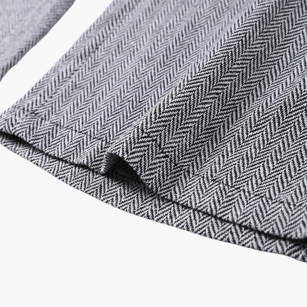 Ivonna - Elegant Fishbone Pattern 3-Piece Suit