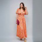 Paula – Long dress with floral print