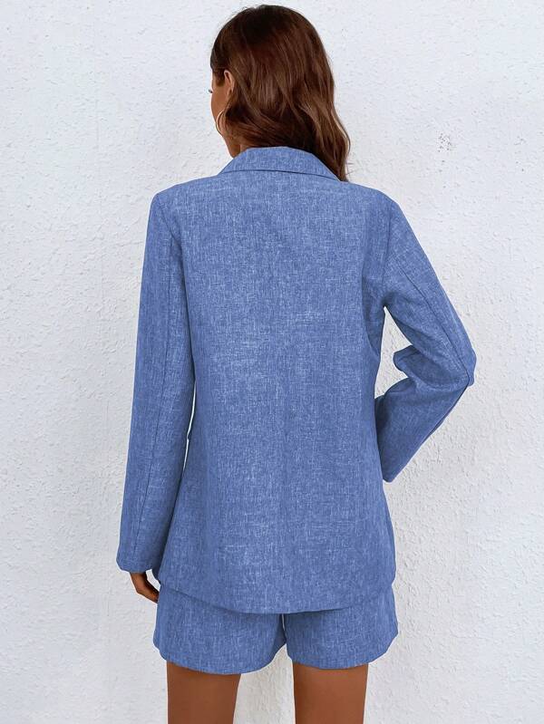 Emma - Women’s 2-Piece Linen Suit Shorts Set
