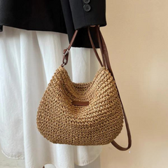 Maya - Retro Straw Sling Crossbody Bag