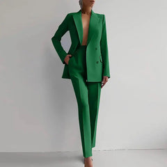 Amira - Women’s Slim Fit Tailored Cigarette Pantsuit
