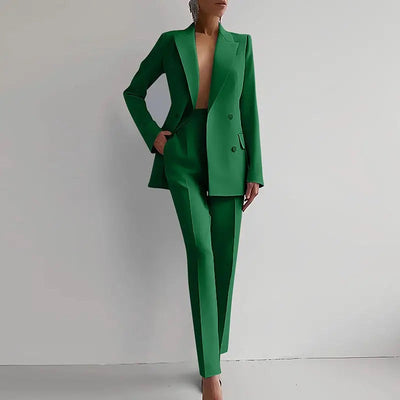 Amira - Women’s Slim Fit Tailored Cigarette Pantsuit