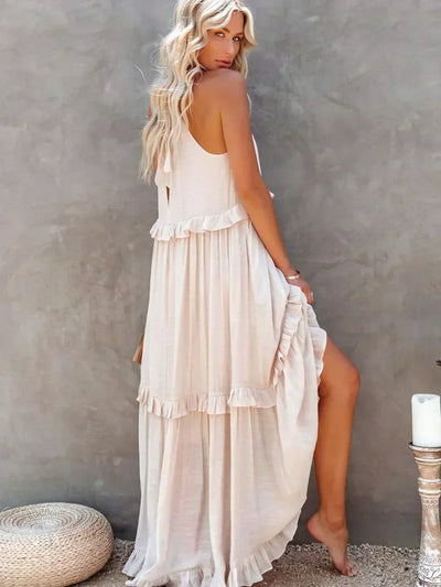 Lana - Chic Ruffle Trim Sleeveless Dress
