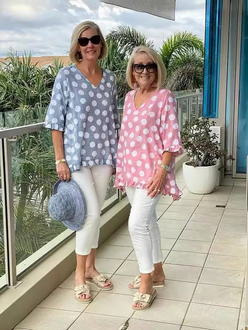 Celin™ - Stylish V-Neck Blouse