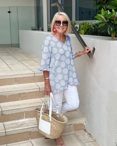 Celin™ - Stylish V-Neck Blouse