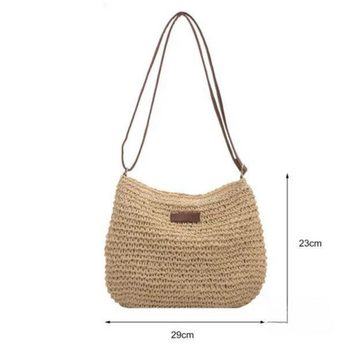 Maya - Retro Straw Sling Crossbody Bag