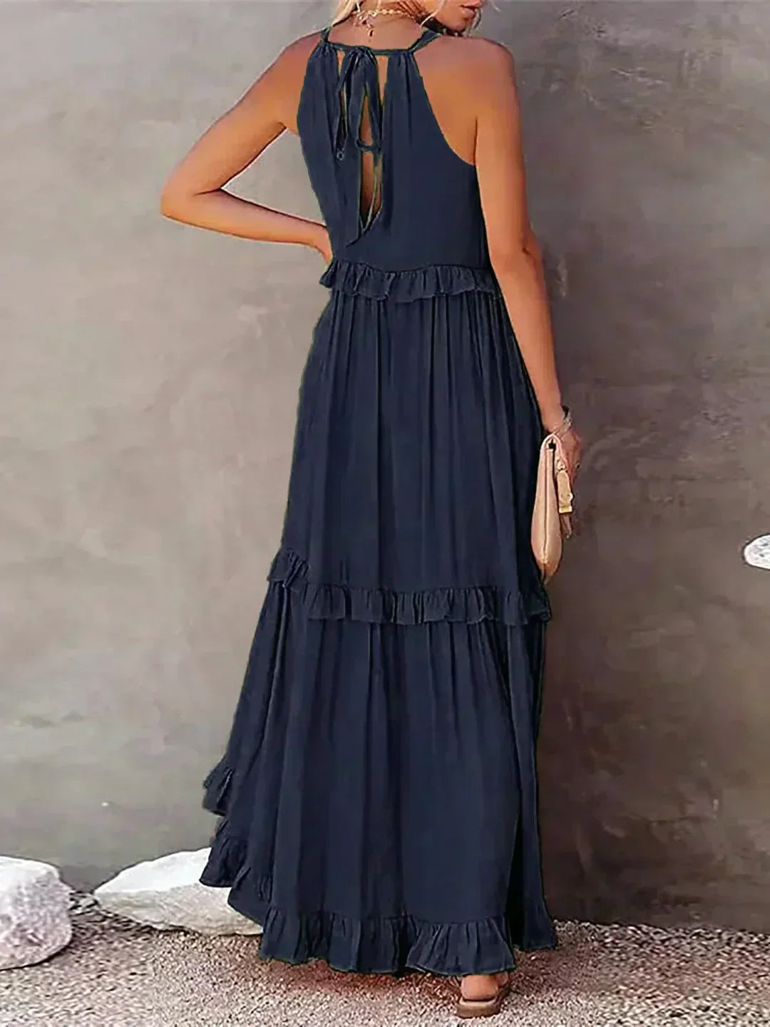 Lana - Chic Ruffle Trim Sleeveless Dress