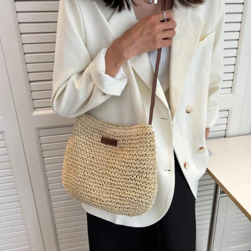 Maya - Retro Straw Sling Crossbody Bag