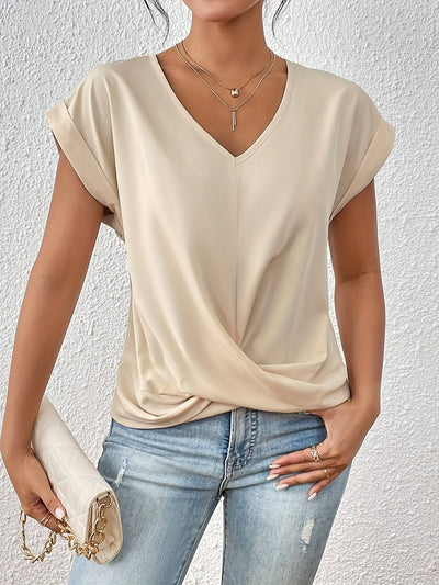Silky - Elegant V-Neck Summer Top