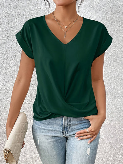 Silky - Elegant V-Neck Summer Top
