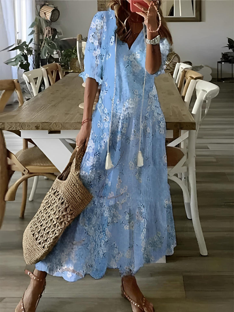 Sophie - Boho Vintage V-Neck Summer Dress
