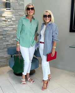 Celin - Chic Striped Button-Down Shirt