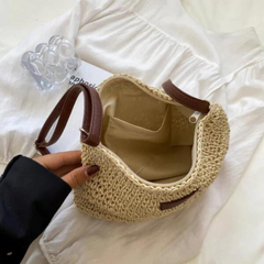 Maya - Retro Straw Sling Crossbody Bag