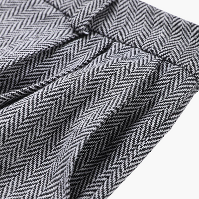 Ivonna - Elegant Fishbone Pattern 3-Piece Suit