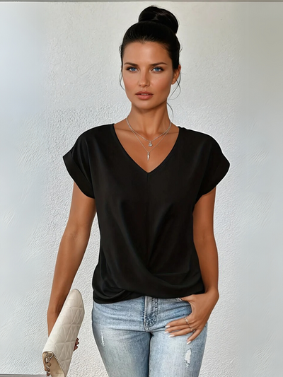 Silky - Elegant V-Neck Summer Top