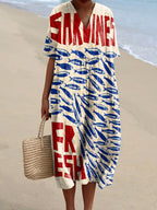 Marya - Sardines Print Dress