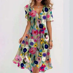 Lily™ -  Elegant Short Sleeve Dress