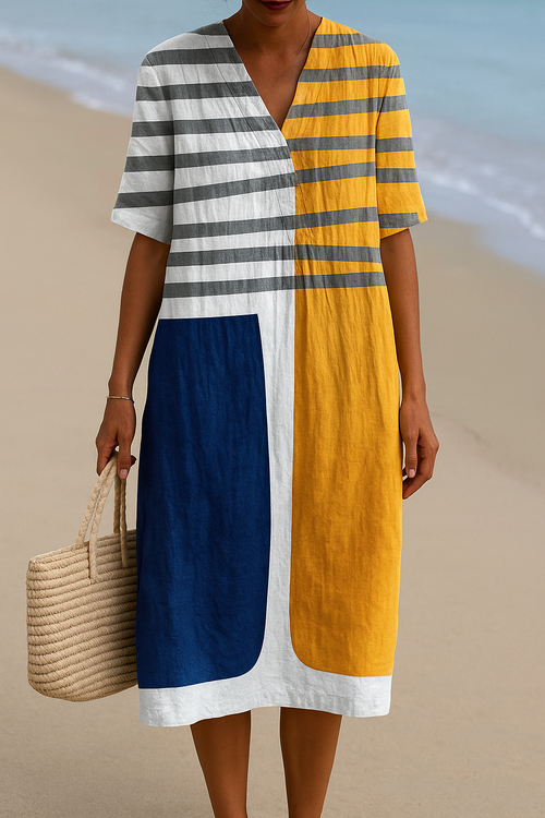 Nadiya - Color Block Dress
