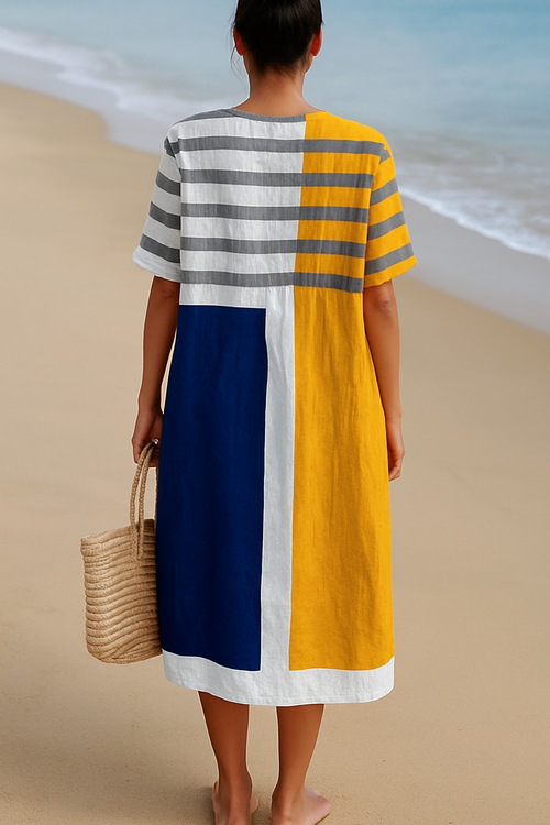 Nadiya - Color Block Dress