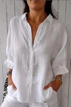 Viently™ - Casual Button-Up Top