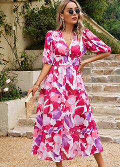 Freya - Elegant Dress with Floral Pattern