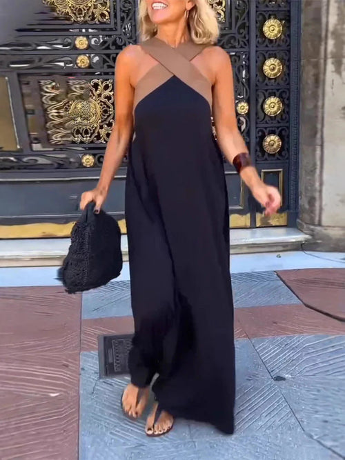 Nicola - Stylish Crossover Neckline Dress
