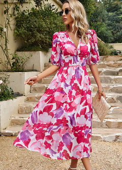 Freya - Elegant Dress with Floral Pattern