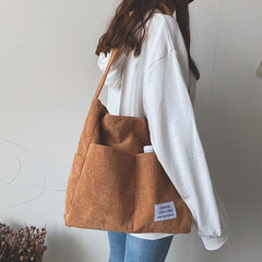 Alice - Casual Corduroy Multi-Pocket Shoulder Bag