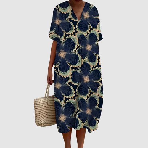 Willow - Midnight Bloom Relaxed Midi Dress