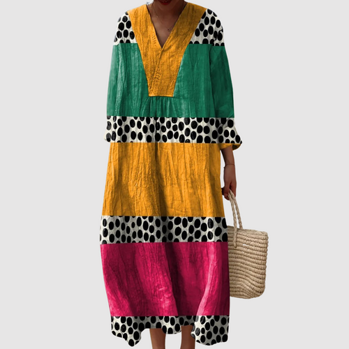 Peyton - Playful Palette Polka Stripe Dress