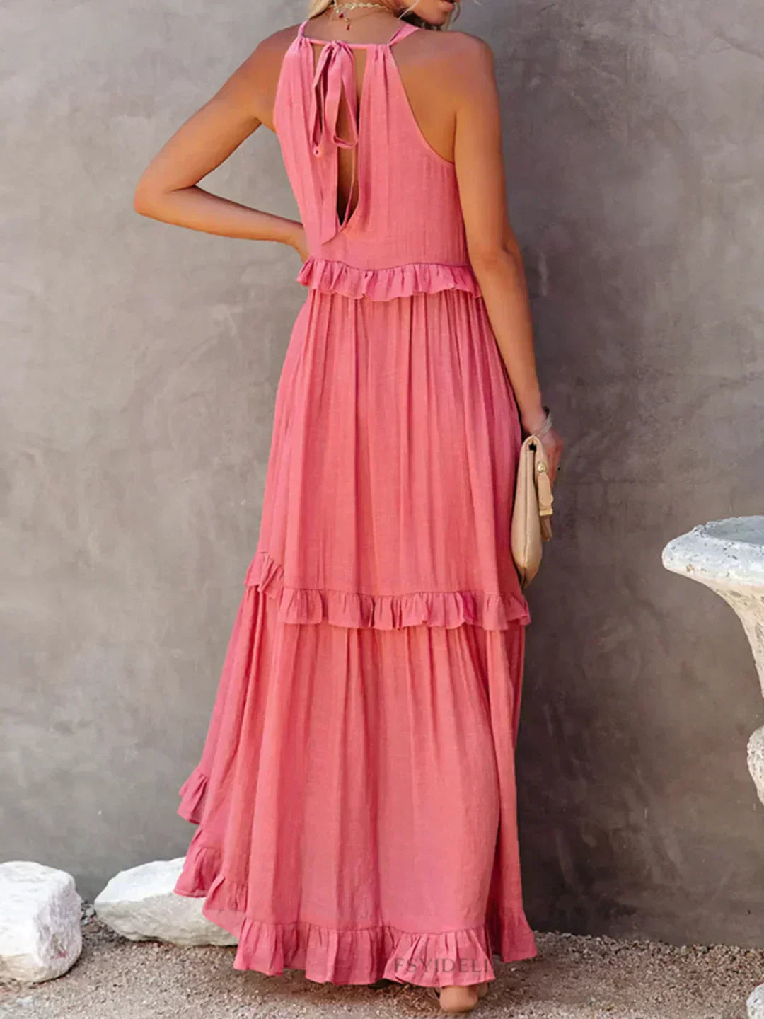 Lana - Chic Ruffle Trim Sleeveless Dress