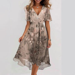 Lily™ -  Elegant Short Sleeve Dress