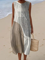 Rose - Summer Dress with Abstract Geometric Print