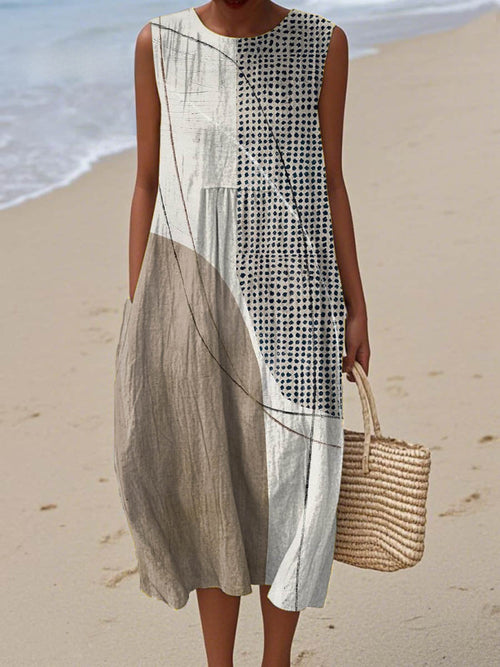 Rose - Summer Dress with Abstract Geometric Print