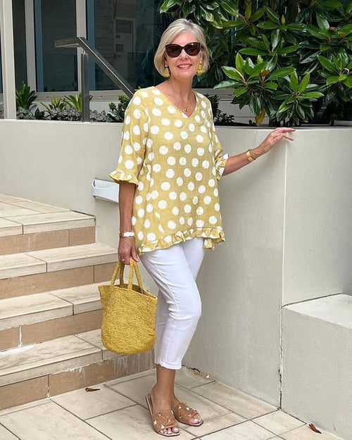Celin™ - Stylish V-Neck Blouse