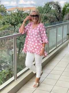 Celin™ - Stylish V-Neck Blouse