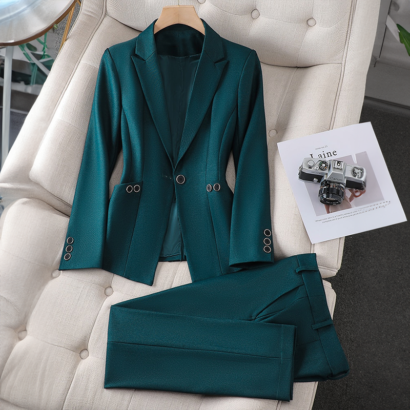Rianne - Women’s Plain Blazer and Pants Set