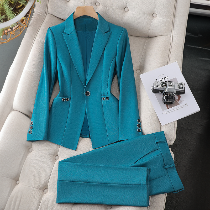 Rianne - Women’s Plain Blazer and Pants Set
