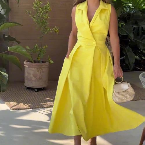 Ava - Midi Dress with V-Neck