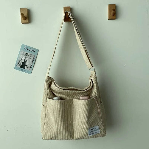 Alice - Casual Corduroy Multi-Pocket Shoulder Bag