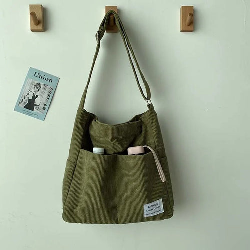 Alice - Casual Corduroy Multi-Pocket Shoulder Bag