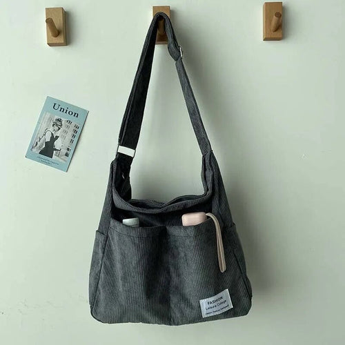 Alice - Casual Corduroy Multi-Pocket Shoulder Bag