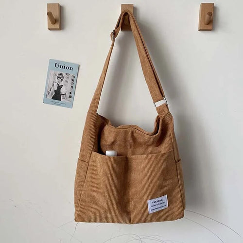 Alice - Casual Corduroy Multi-Pocket Shoulder Bag