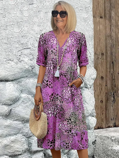 Dalia - Vibrant Midi Dress with Pockets