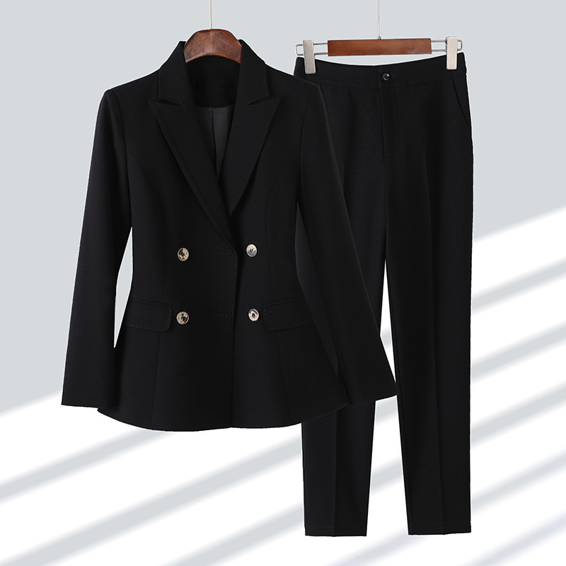 Alena - Classic 4-Button Blazer with Matching Pants Set